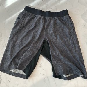 Never worn Lululemon men THE SHORT 10” inseam size M gray color linerless